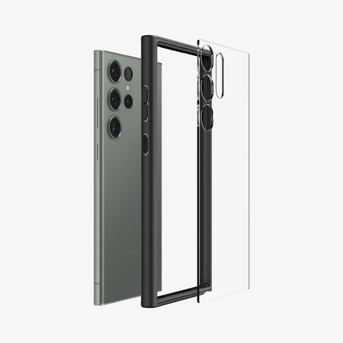 ACS05617 - Galaxy S23 Ultra Case Ultra Hybrid in crystal clear showing the back